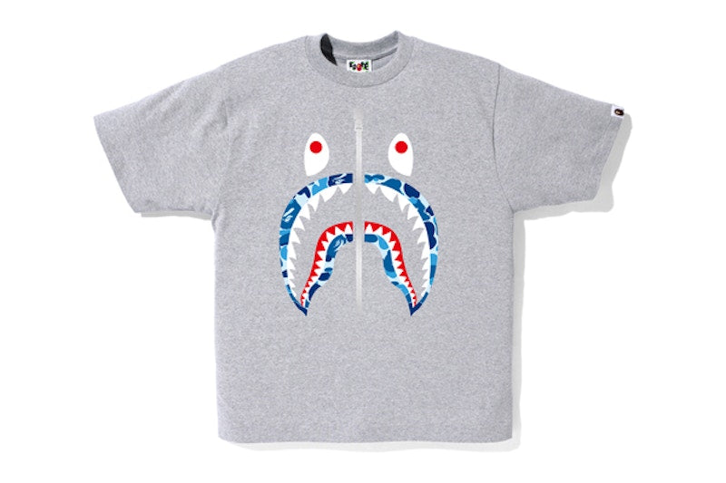 BAPE ABC Shark Tee Gray/Blue