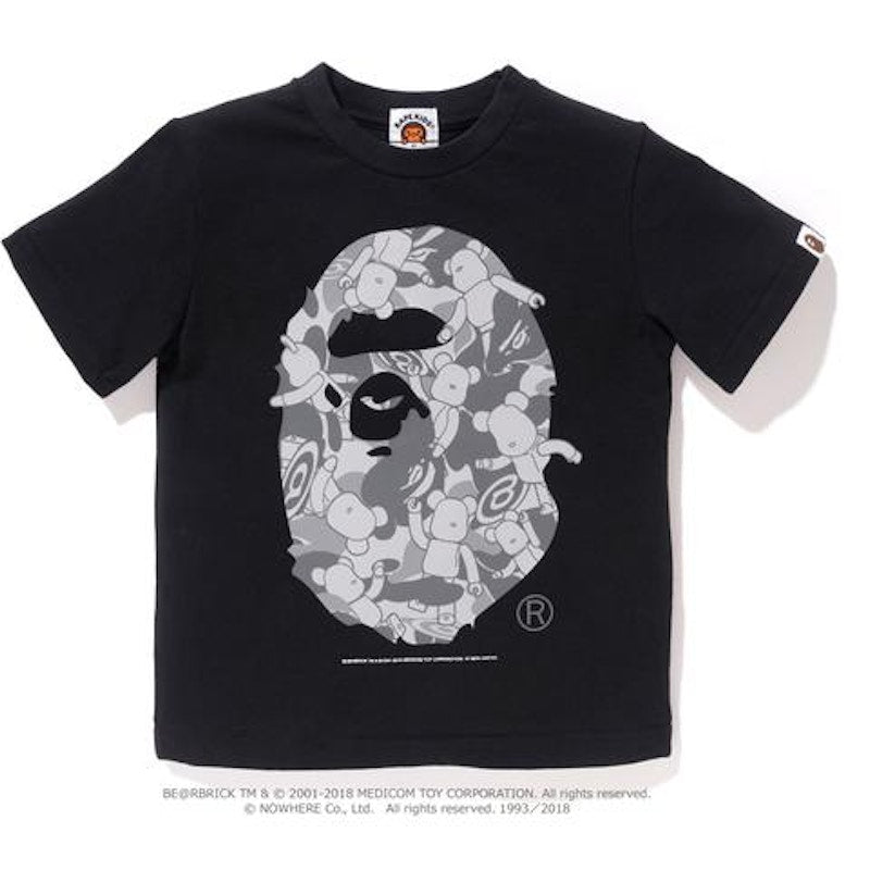 BAPE Ape Head Bearbrick Tee K (Medicomtoy) (Kids) Black