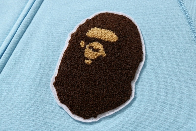 BAPE Ape Head One Point Full Zip Hoodie Light Blue