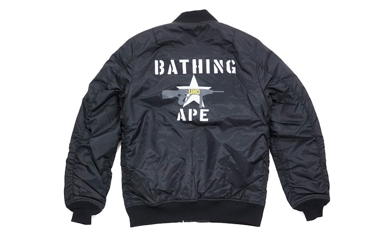 BAPE Applique MA1 Bomber Jacket Black