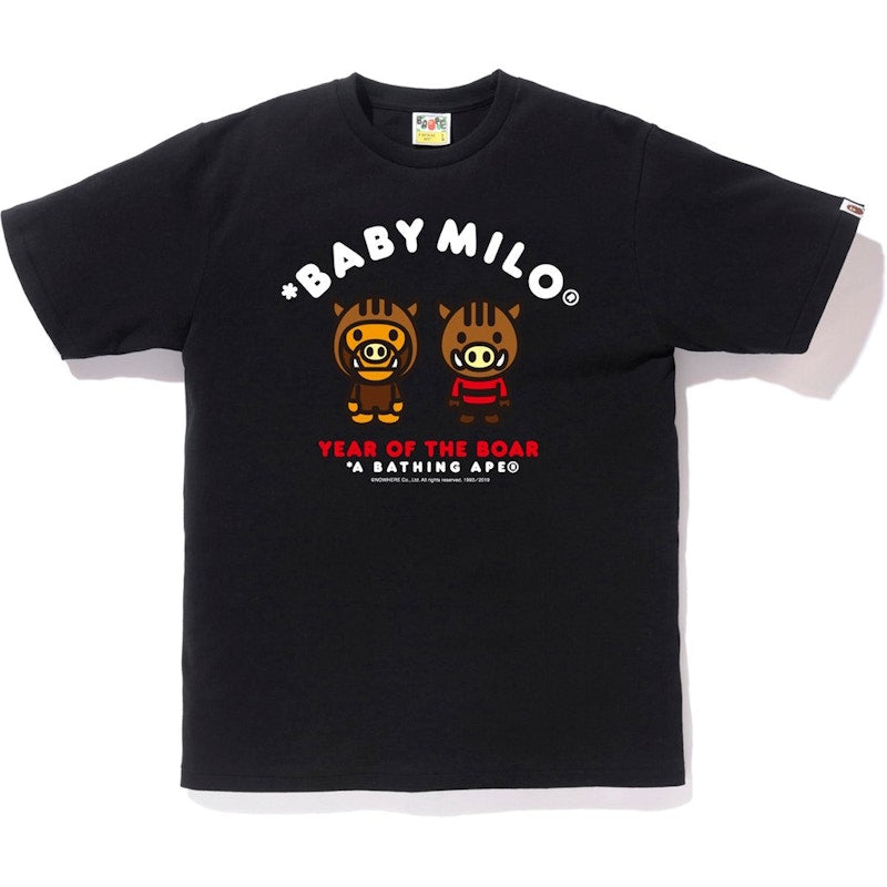 BAPE Baby Milo Year Of The Boar Tee Black