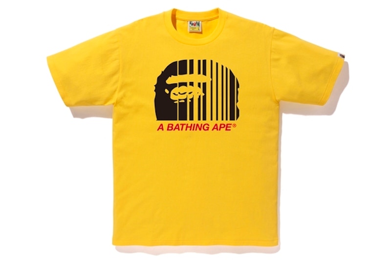 BAPE Bape Vertical Line Tee Yellow