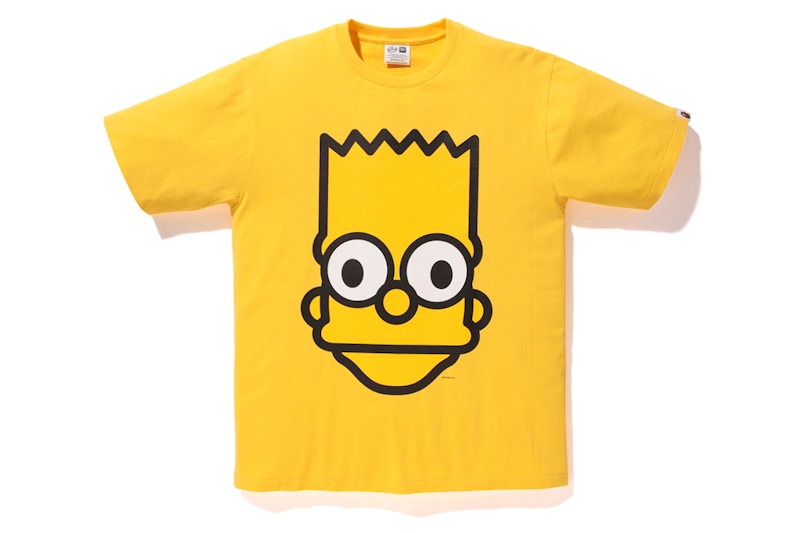 BAPE X The Simpsons Bart Face Tee Yellow