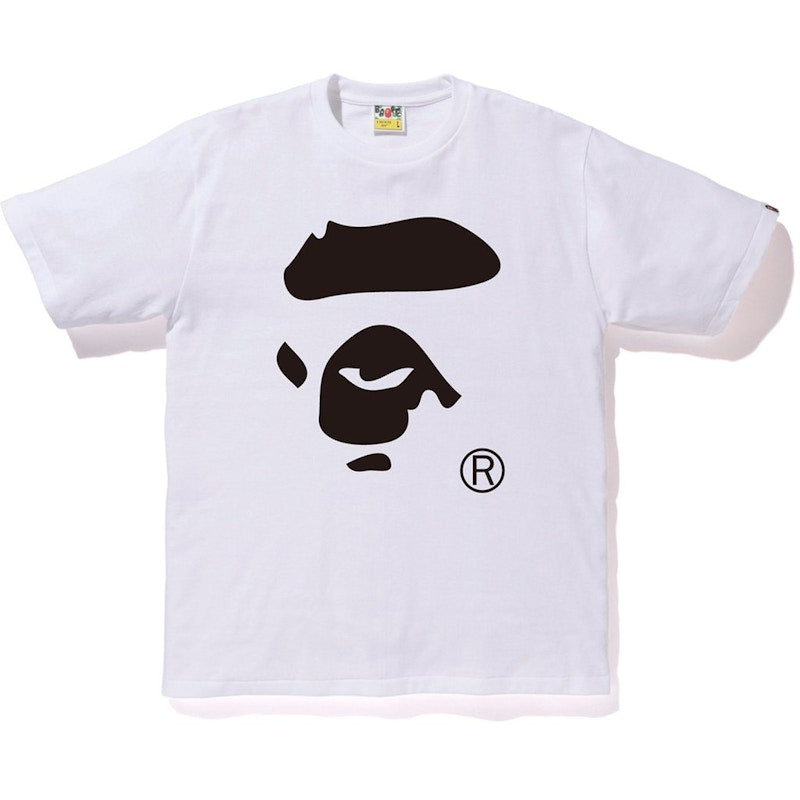 BAPE Bicolor Ape Face Tee White/Black