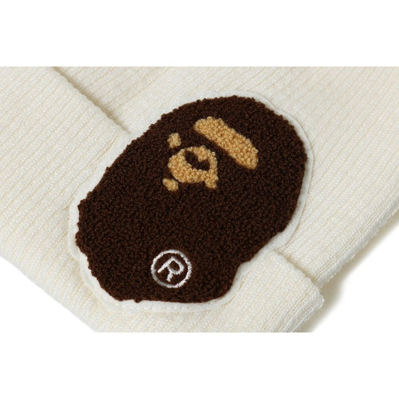 BAPE Big Ape Head Knit Cap White
