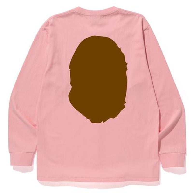 BAPE Big Ape Head L/S Tee Tee Pink