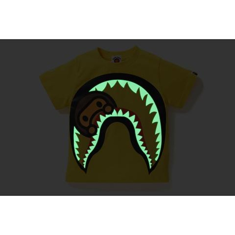 BAPE Big Milo Shark Glow in the Dark Tee Tee (Kids) Yellow