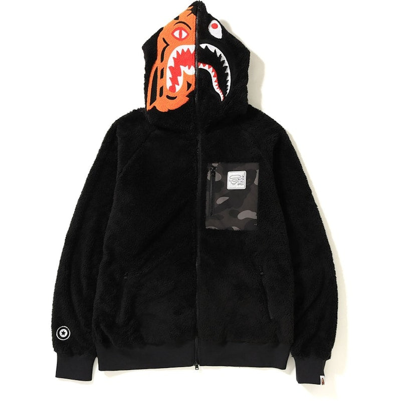 BAPE Boa Tiger Shark Hoodie Jacket Black