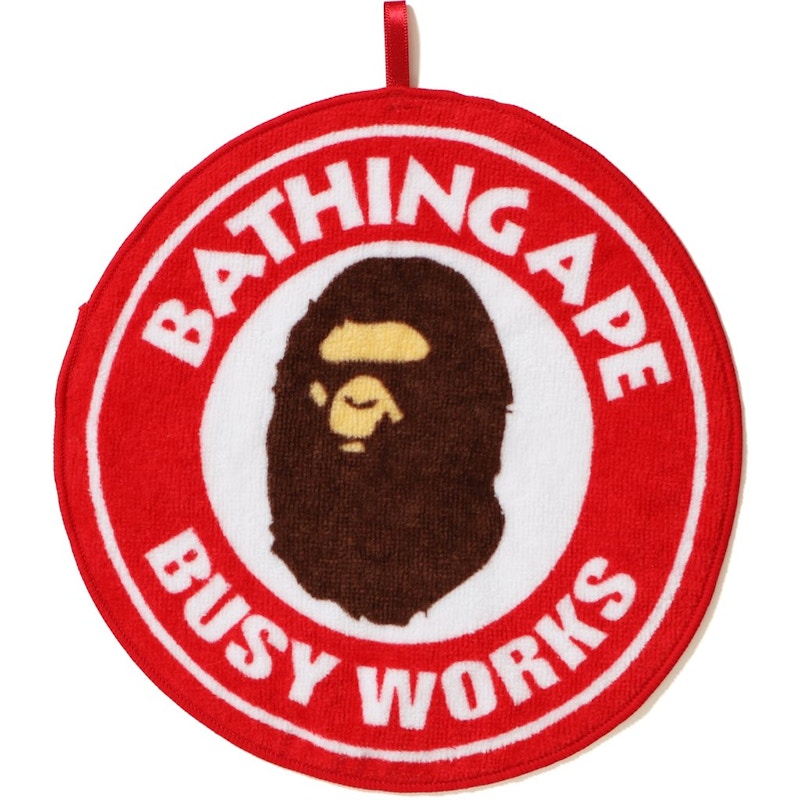 BAPE Busy Works Hand Towel Red
