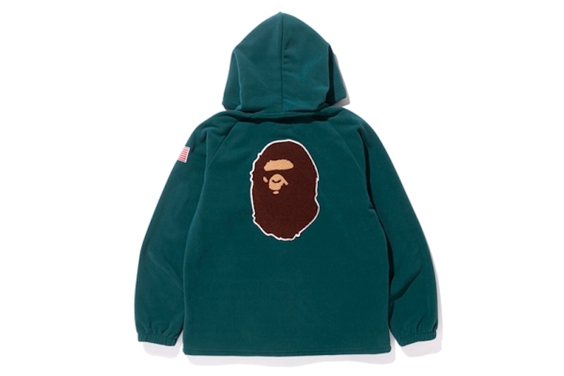 BAPE Champion Polartec Zip Hoodie Green