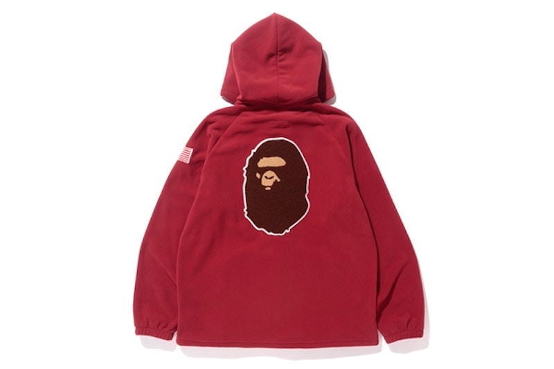 BAPE Champion Polartec Zip Hoodie Red