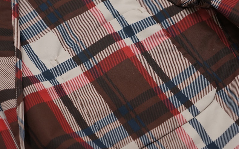 BAPE Check Nylon Sport Coat Blazer Brown/Red