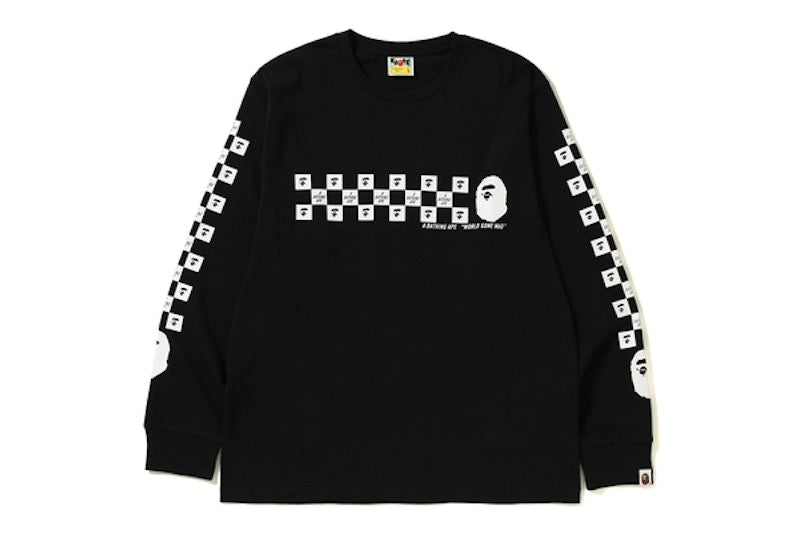 BAPE Checker L/S Tee Black