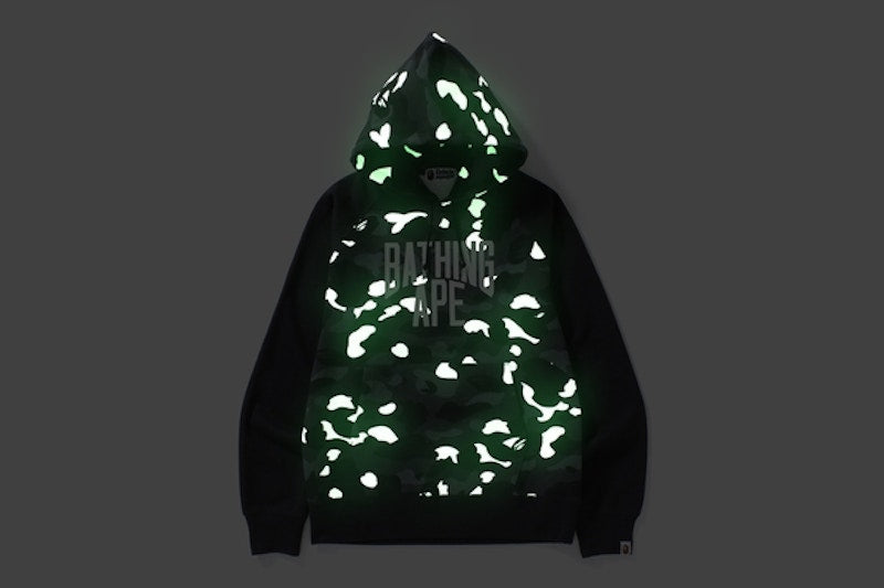 BAPE City Camo Nyc Logo Pullover Hoodie Black
