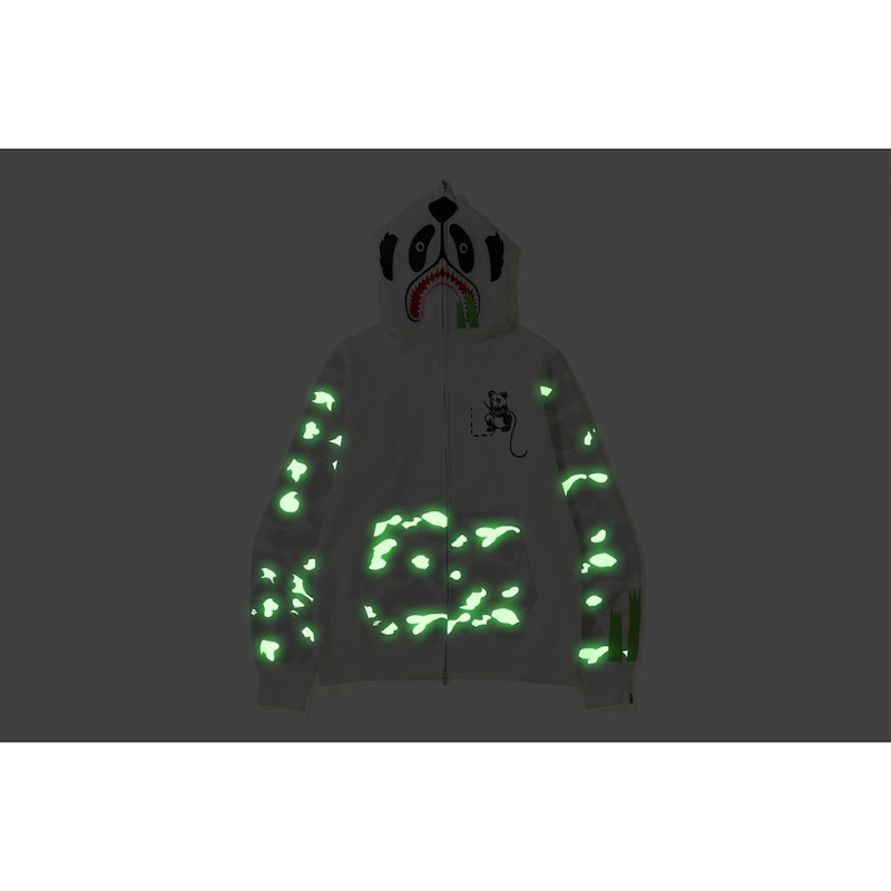 BAPE City Camo Panda Full Zip Hoodie White