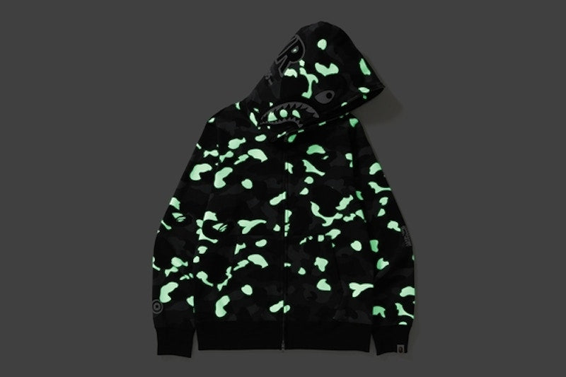 BAPE City Camo Shark PONR Full-Zip Hoodie (FW20) Black