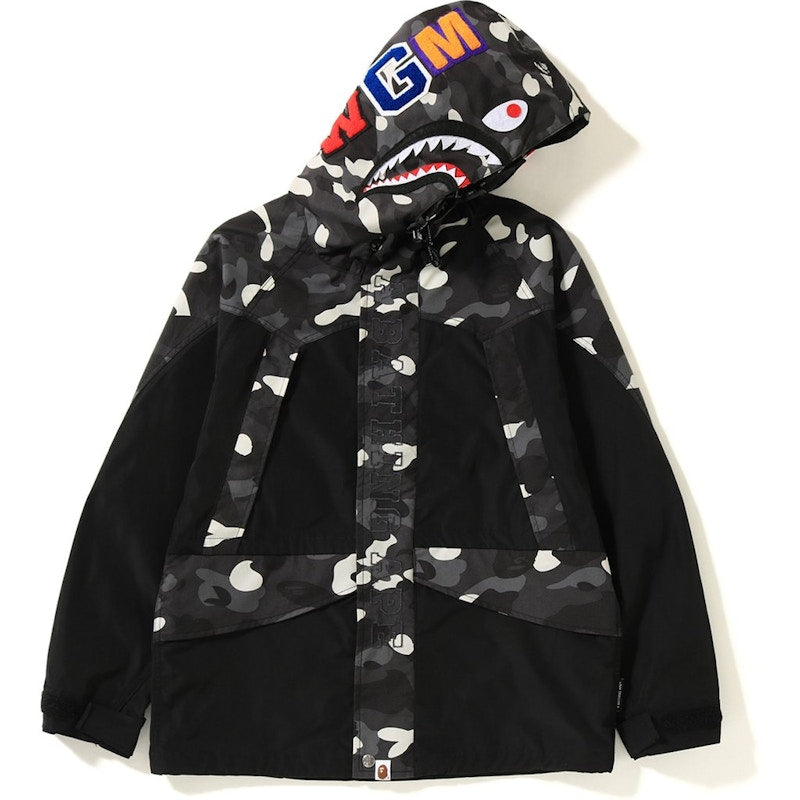 BAPE City Camo Shark Snowboard Jacket Black