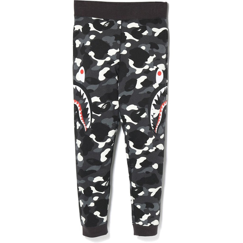 BAPE City Camo Side Shark Slim Sweat Pants Black