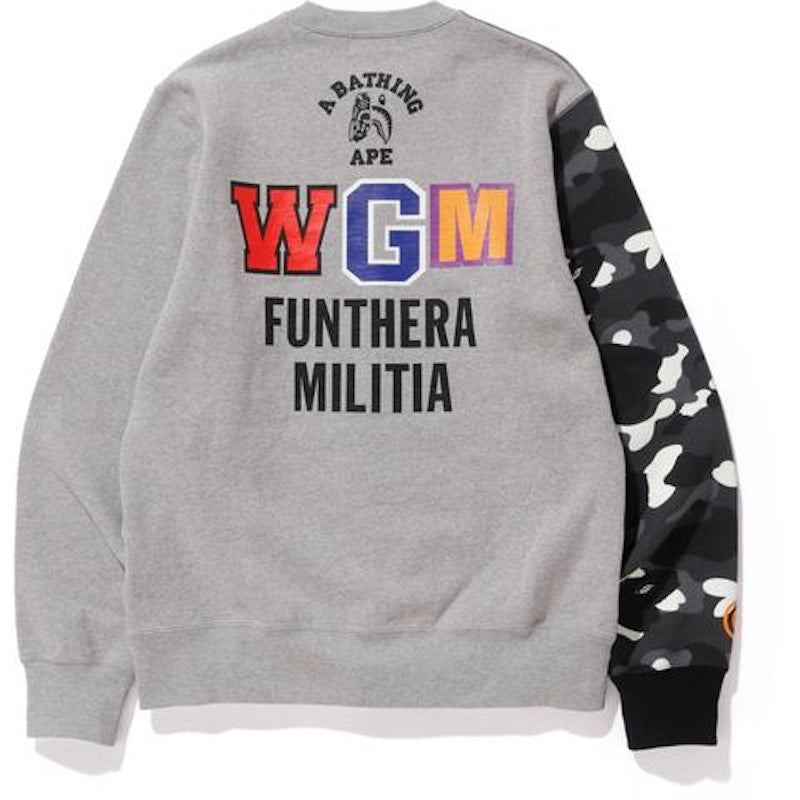 BAPE City Camo Tiger Shark Crewneck Gray
