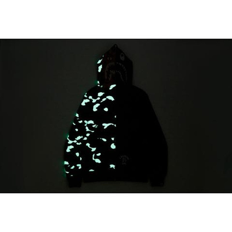 BAPE City Camo Tiger Shark Full Zip Hoodie Black