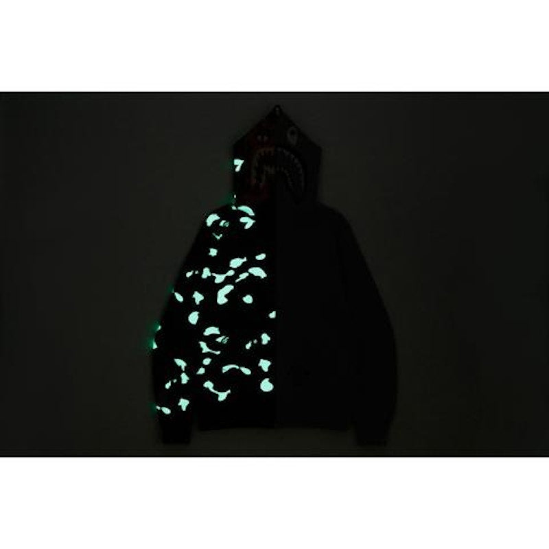 BAPE City Camo Tiger Shark Full Zip Hoodie Gray