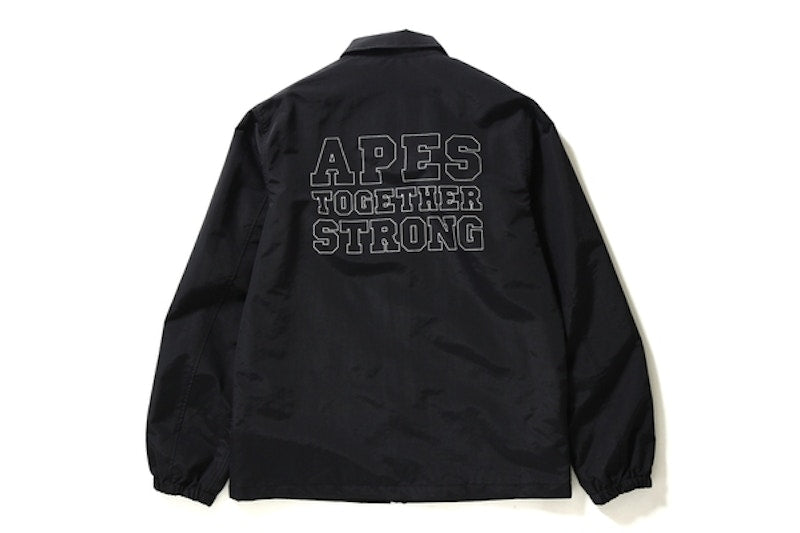 BAPE College Coach Jacket Black