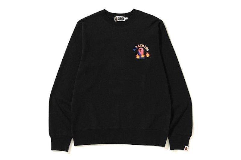 BAPE College Emoji Crewneck Black