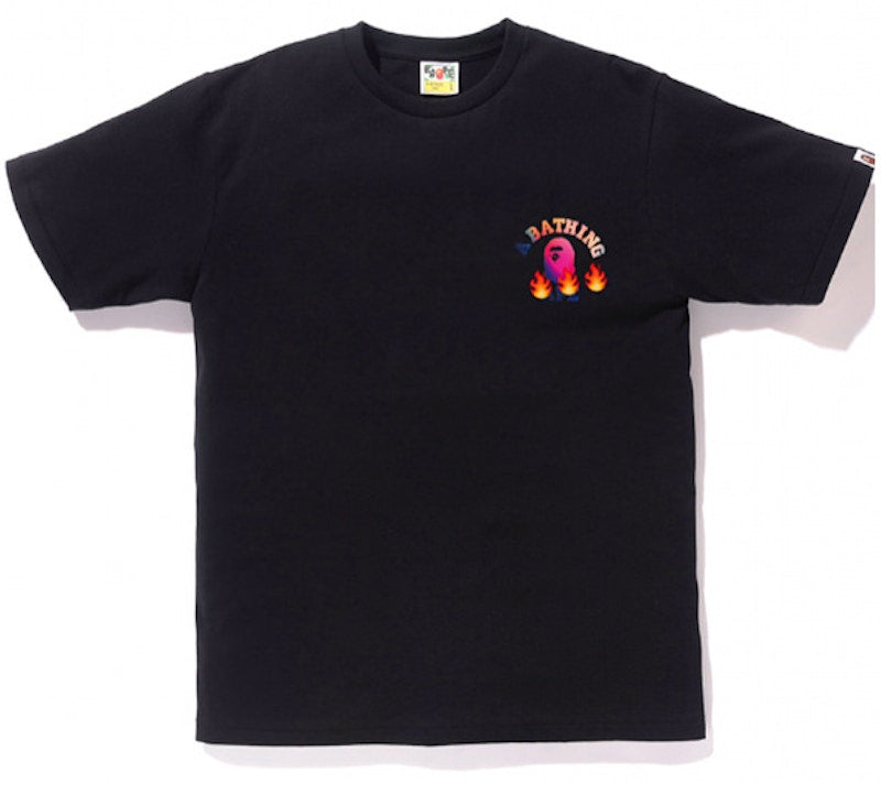 BAPE College Emoji Tee Black