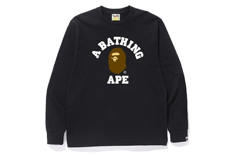 BAPE College L/S Tee Black