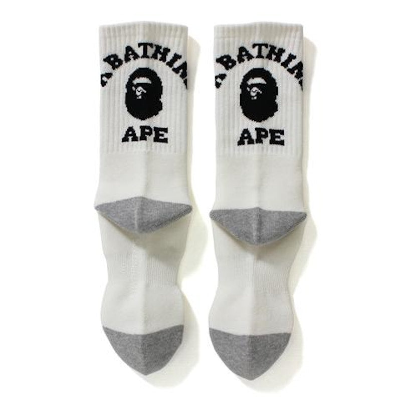 BAPE College Socks Socks White