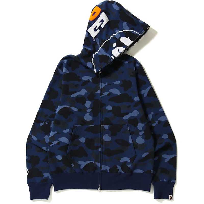 BAPE Color Camo 2nd Ape Hoodie Navy