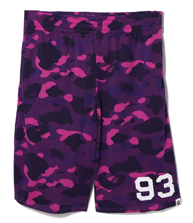 BAPE Color Camo Mesh Basketball Shorts Purple