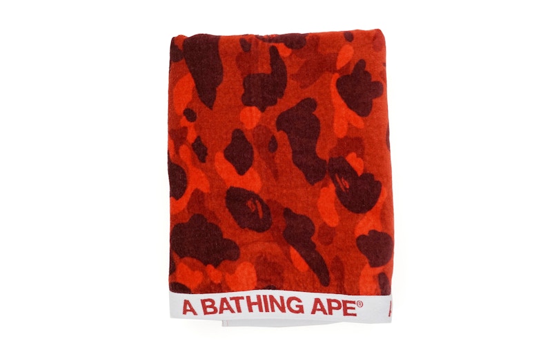 BAPE Color Camo Beach Towel Red