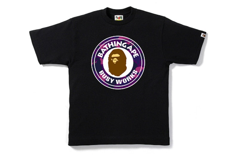 BAPE Color Camo Busy Works Tee Black/Purple
