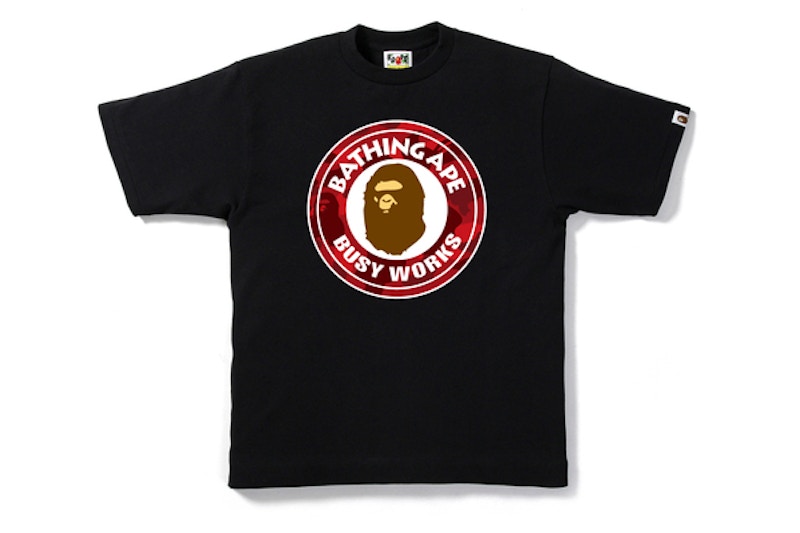 BAPE Color Camo Busy Works Tee Black/Red