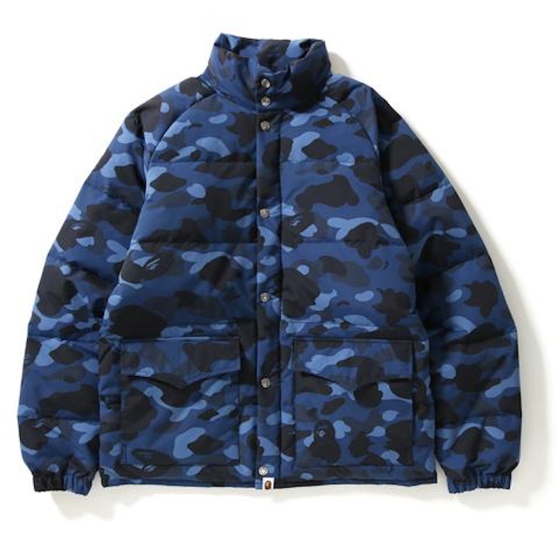 BAPE Color Camo Classic Down Jacket Navy