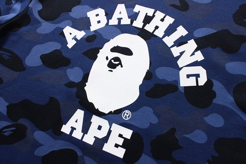 BAPE Color Camo College Tee Navy