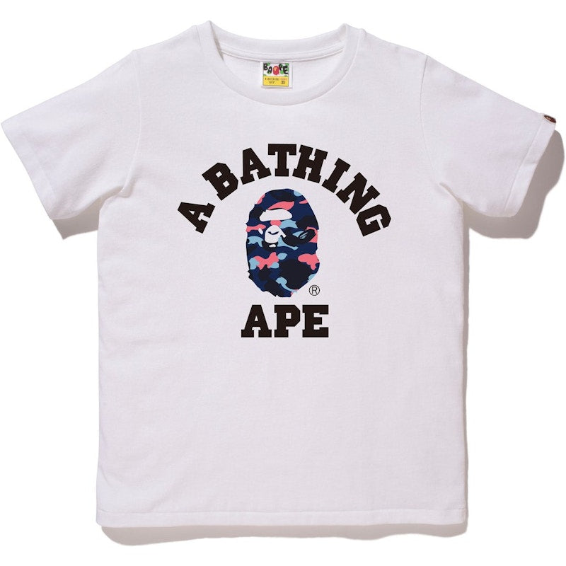 BAPE Color Camo College Tee Tee (Ladies) White/Multi