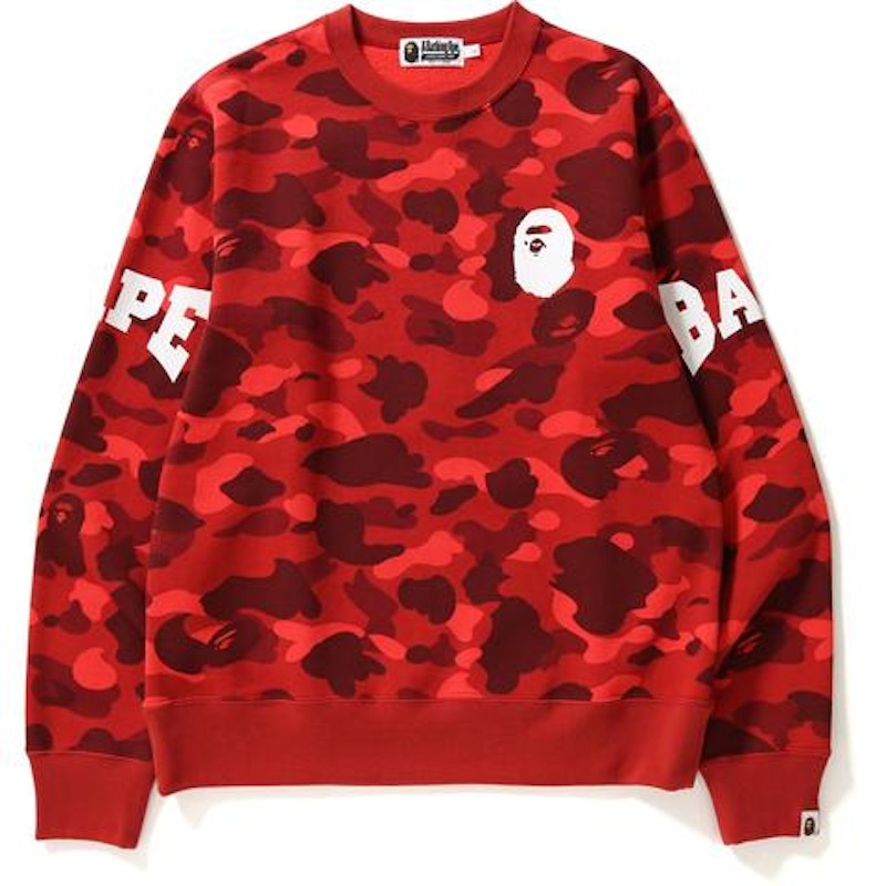 BAPE Color Camo Crewneck Crewneck Red