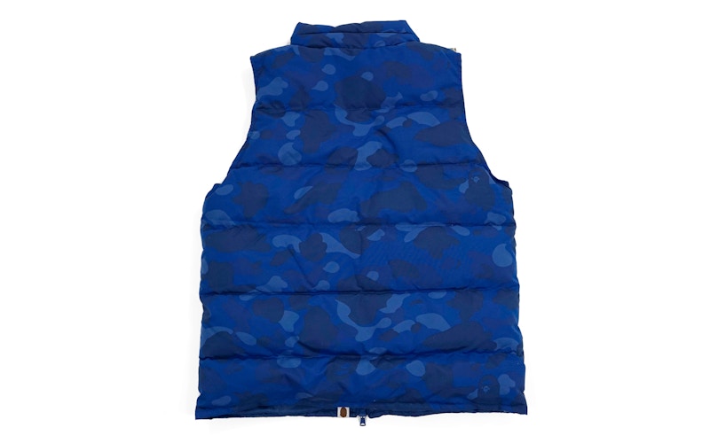 BAPE Color Camo Down Vest Blue