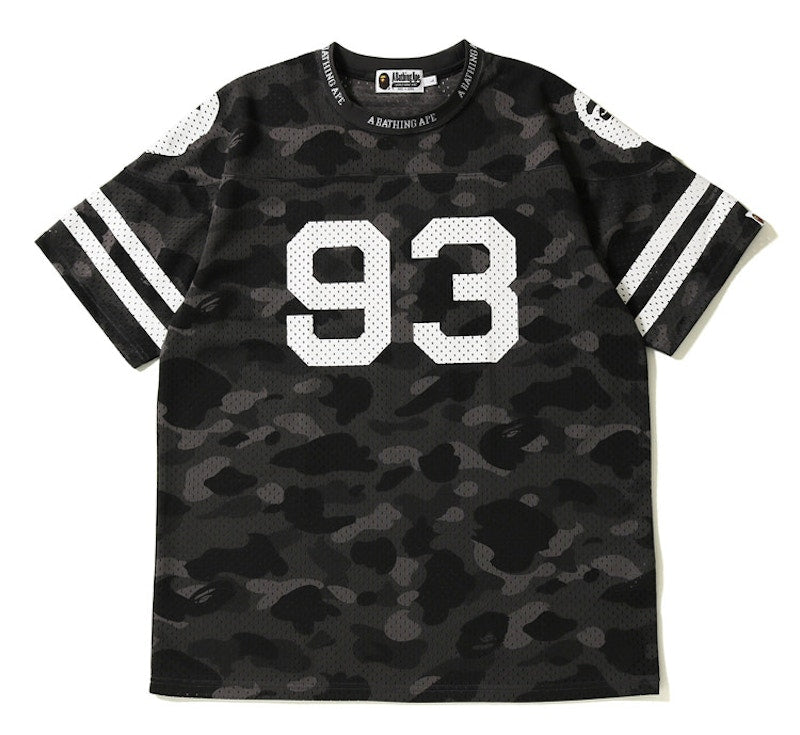 BAPE Color Camo Mesh Football Wide Tee Black