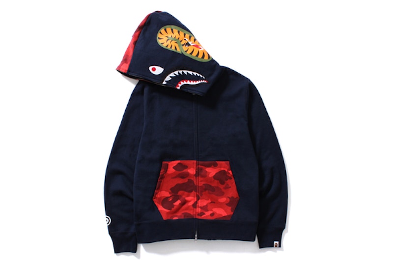 BAPE Color Camo Shark Full Zip Hoodie Navy