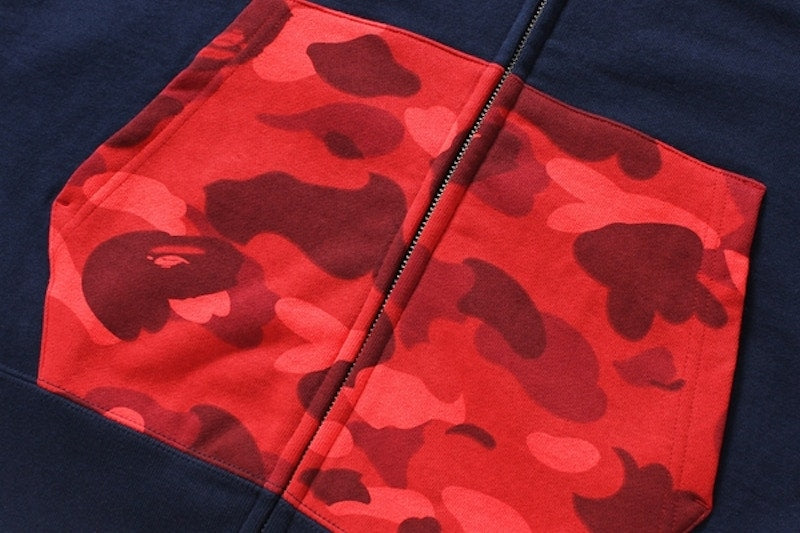 BAPE Color Camo Shark Full Zip Hoodie Navy