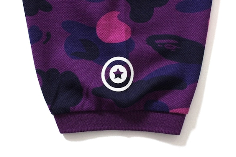 BAPE Color Camo Shark Polo Purple