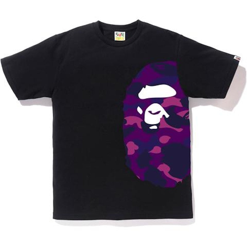 BAPE Color Camo Side Big Ape Head Tee Black/Purple
