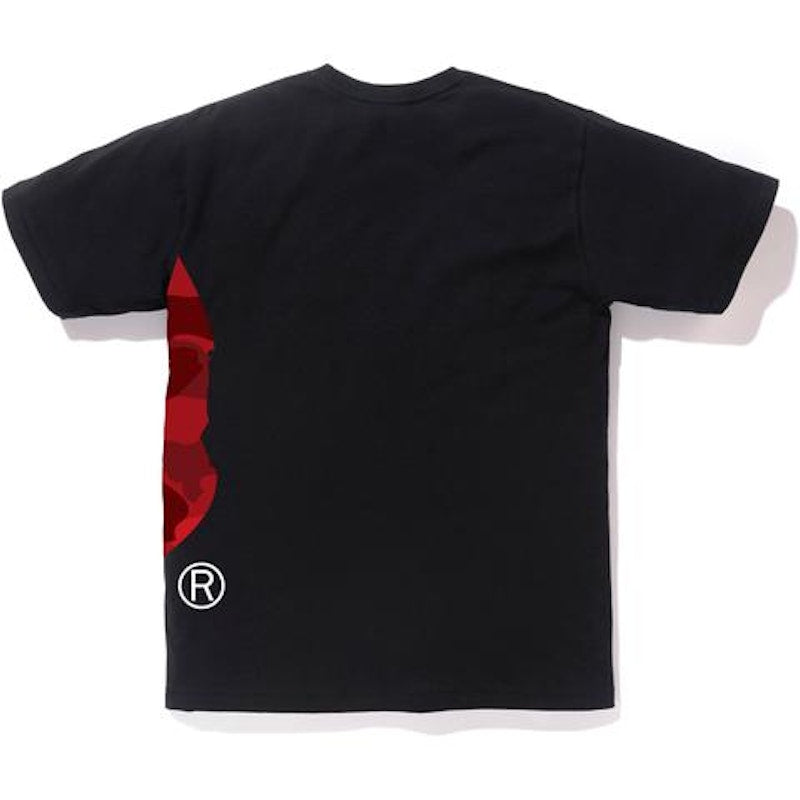 BAPE Color Camo Side Big Ape Head Tee Black/Red