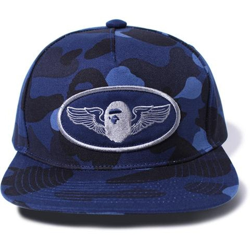 BAPE Color Camo Snap Back Cap M Navy
