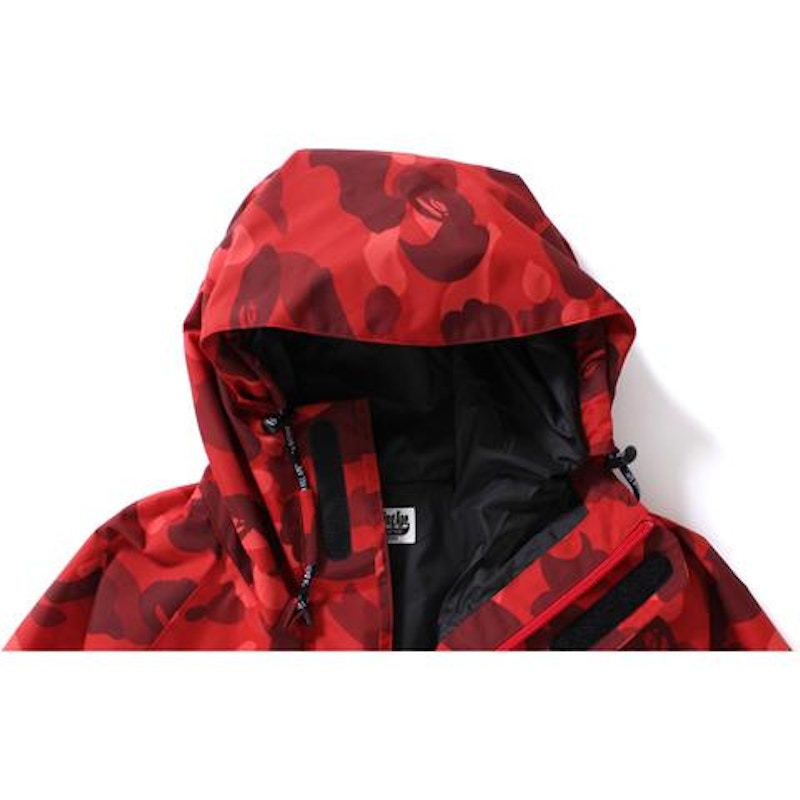 BAPE Color Camo Snowboard Jacket M Red