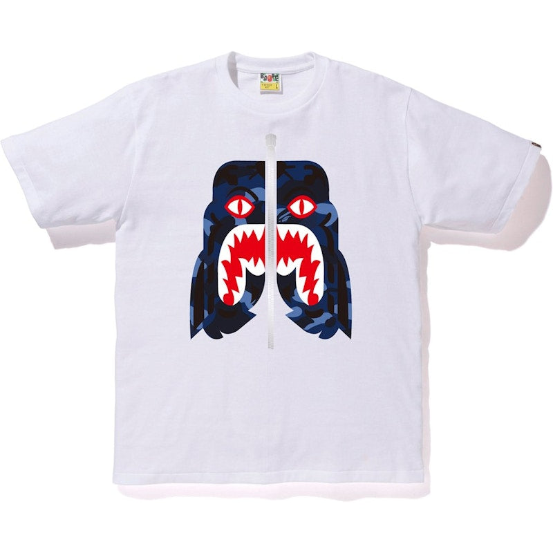 BAPE Color Camo Tiger Tee White/Blue
