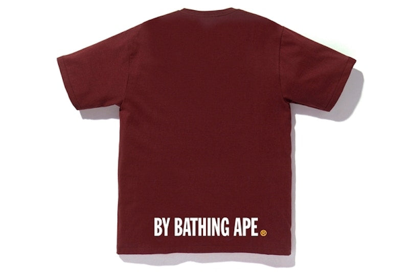 BAPE Colors Ape Face Tee Burgundy